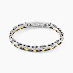 Bracelet M&eacute;tal Acier Tricolore - F&ecirc;te des p&egrave;res Homme | Histoire d&rsquo;Or