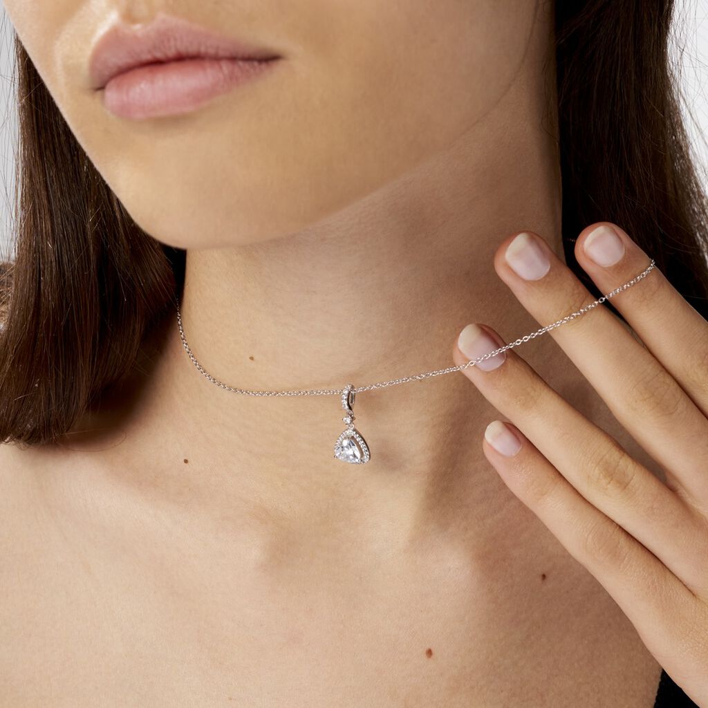Collier Amantine Argent Blanc Oxyde De Zirconium - Colliers fantaisie Femme | Histoire d’Or