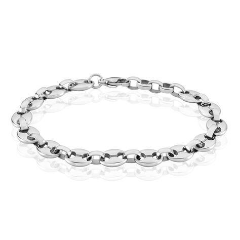 Bracelet Cadia Acier Blanc - Bracelets chaîne Homme | Histoire d’Or