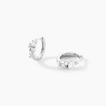 Cr&eacute;oles Eclat d'Aurore Argent Blanc Oxyde De Zirconium - Boucles d'oreilles cr&eacute;oles Femme | Histoire d&rsquo;Or