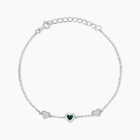Bracelet Lovia Argent Blanc Malachite Oxyde De Zirconium - Bracelets Femme | Histoire d&rsquo;Or