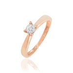 Bague Solitaire Collection Grace Or Rose Diamant - Bagues solitaires Femme | Histoire d&rsquo;Or
