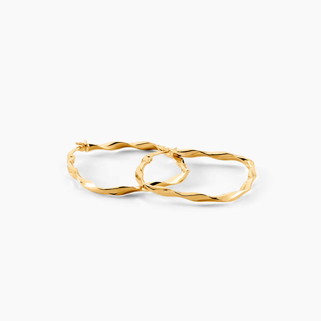 Cr&eacute;oles Kayode Or Jaune - Boucles d'oreilles cr&eacute;oles Femme | Histoire d&rsquo;Or