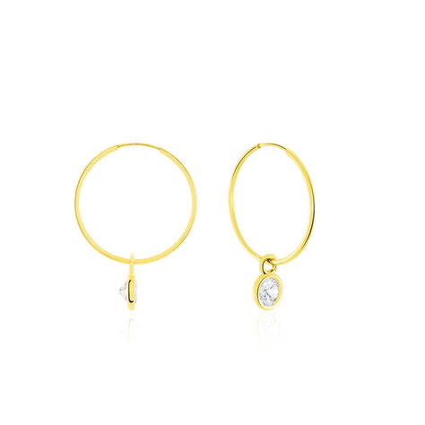 Créoles Grisel Or Jaune  Oxyde - Boucles d'oreilles créoles Femme | Histoire d’Or