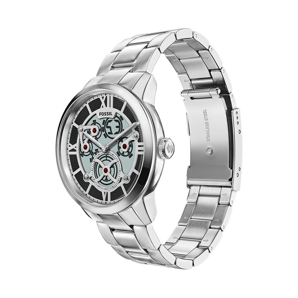 Montre Fossil Bic Tic Tourbillon Argent&eacute; - F&ecirc;te des p&egrave;res Homme | Histoire d&rsquo;Or