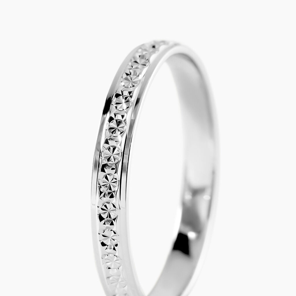Alliance Heldea Ruban Plat Or Blanc - Alliances Unisex | Histoire d&rsquo;Or