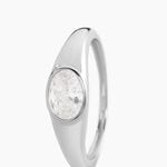 Bague Huge Argent Blanc Oxyde De Zirconium - Bagues solitaires Femme | Histoire d&rsquo;Or