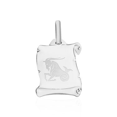 Pendentif Zodiaque Parchemin Argent Blanc Pendentif Zodiaque Parchemin Argent Blanc