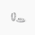 Cr&eacute;oles Anne-sixtine Argent Blanc Oxyde De Zirconium - Boucles d'oreilles cr&eacute;oles Femme | Histoire d&rsquo;Or