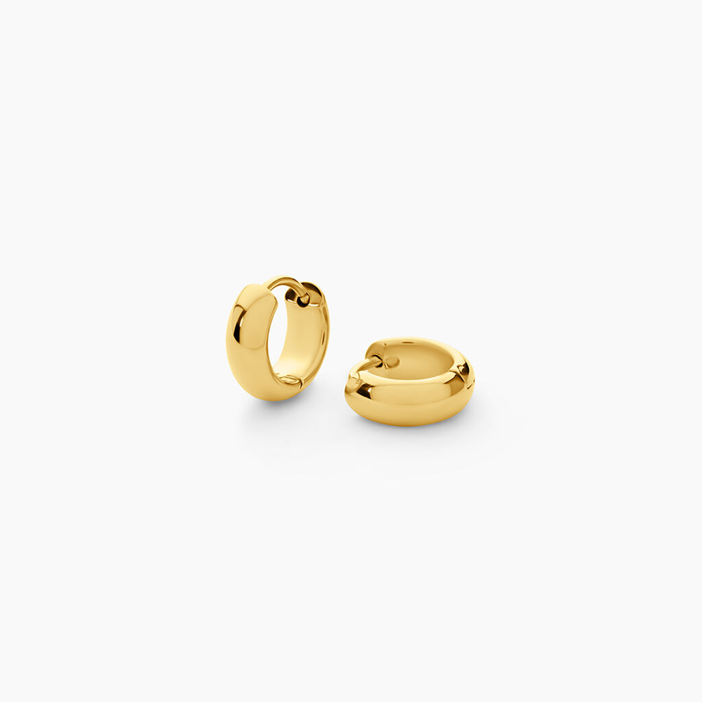 Cr&eacute;oles Minna Acier Jaune - Boucles d'oreilles cr&eacute;oles Femme | Histoire d&rsquo;Or