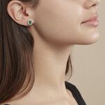 Boucles D'oreilles Or Jaune Emeraude Diamants - Clous d'oreilles Femme | Histoire d&rsquo;Or