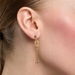 Boucles D'Oreilles Pendantes Cyndel Argent Dor&eacute; A L'Or 750/1000 - Boucles d'oreilles pendantes Femme | Histoire d&rsquo;Or