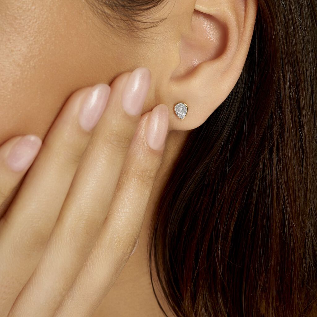 Boucles D'oreilles Puces Anitta Or Jaune - Clous d'oreilles Femme | Histoire d’Or