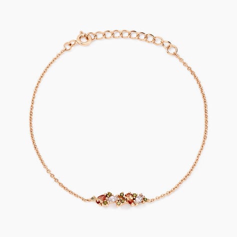 Bracelet Camelia Argent Rose Oxyde De Zirconium - Bracelets Femme | Histoire d&rsquo;Or