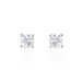 Boucles D'oreilles Puces 4 Griffes Or Blanc Diamant Synthetique - Clous d'oreilles Femme | Histoire d’Or