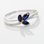 Bague Angie Or Blanc Saphir Et Diamant - Bagues avec pierre Femme | Histoire d&rsquo;Or