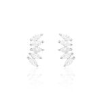 Bijoux D'oreilles Edma Or Blanc Oxyde De Zirconium - Ear cuffs Femme | Histoire d&rsquo;Or