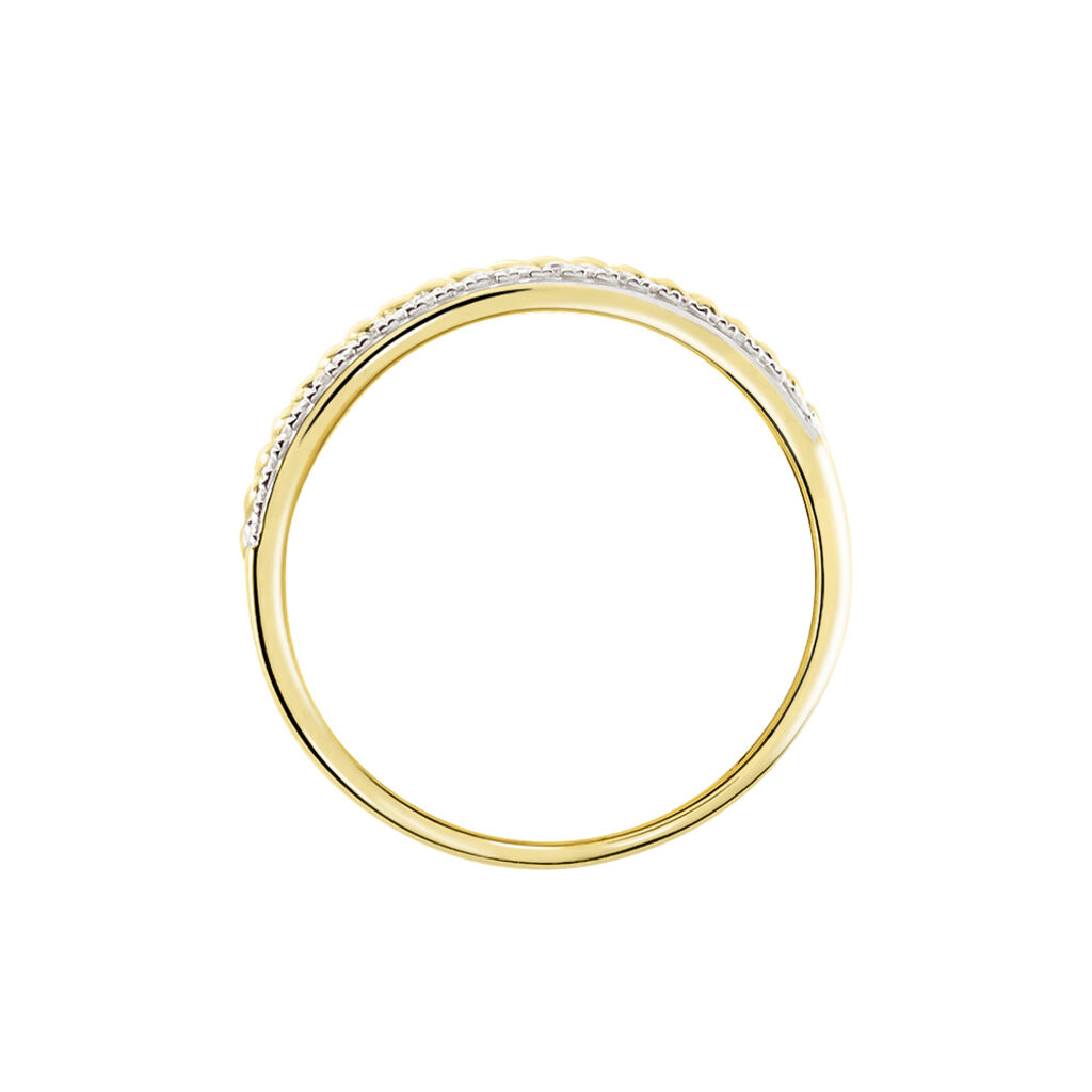 Bague Or Jaune Uxella Diamants - Bagues avec pierre Femme | Histoire d’Or
