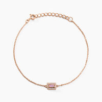 Bracelet Laurine Argent Rose Oxyde De Zirconium