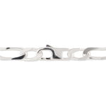Bracelet Identit&eacute; Vila Maille Alternee 1/2 Argent Blanc - Gourmettes Homme | Histoire d&rsquo;Or