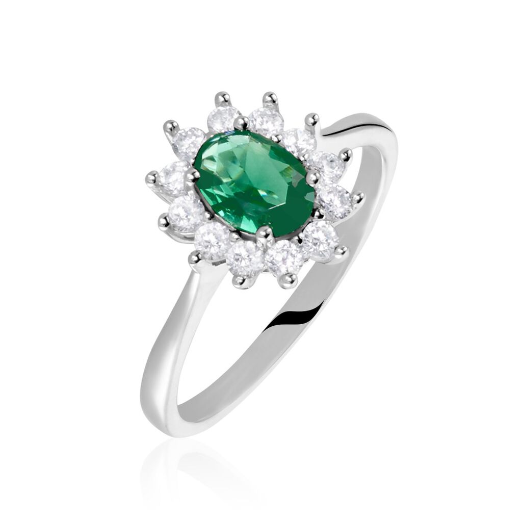 Bague Perez Argent Blanc Oxyde De Zirconium - Bagues solitaires Femme | Histoire d’Or