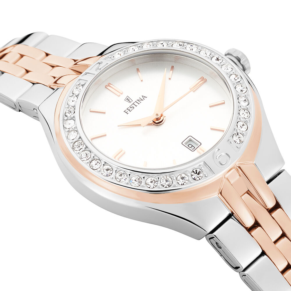 Montres Festina F16868/2 Acier Boucle déployante simple Strass Bicolore  Ronde - HIMF2QW2880 • Histoire d'Or