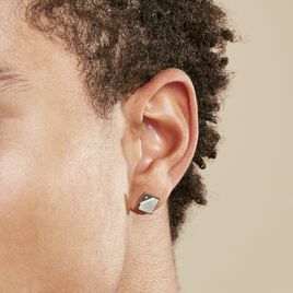 Boucle D'oreille Puce Unitaire Acier Blanc Tiago Diamant - Boucles d'oreilles fantaisie Homme | Histoire d’Or