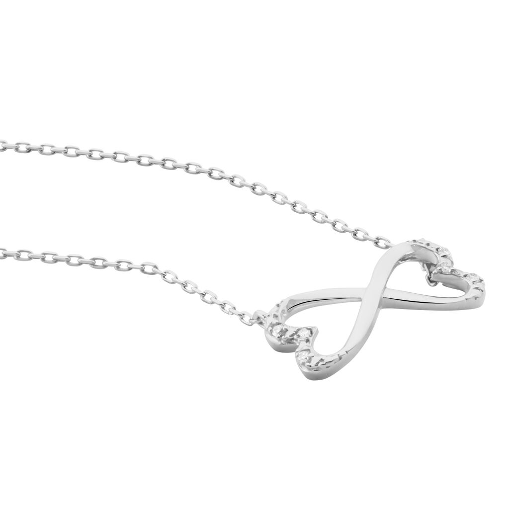 Collier Irmela Or Blanc Diamant - Colliers Femme | Histoire d’Or