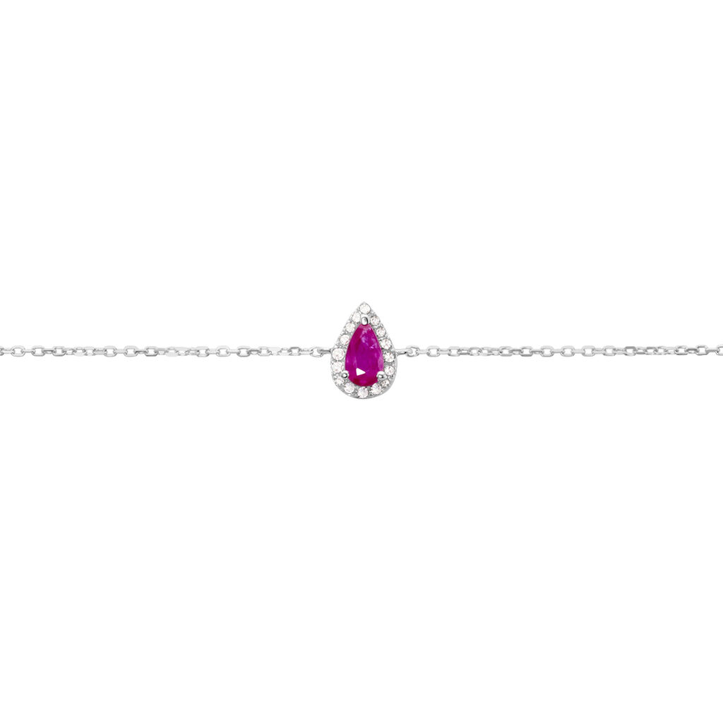 Bracelet Juliettina Or Blanc Rubis Et Diamant - Bracelets Femme | Histoire d’Or