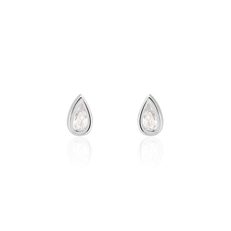 Boucles D'oreilles Puces Argent Blanc Muirgen Oxydes De Zirconium - Boucles d'oreilles fantaisie Femme | Histoire d’Or