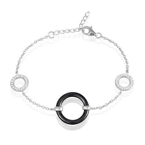 Bracelet Lylwen Argent Blanc C&eacute;ramique Et Oxyde De Zirconium - Bracelets Femme | Histoire d&rsquo;Or