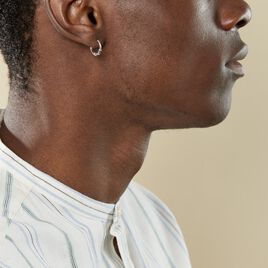 Créole Unitaire Ian Argent Blanc - Boucles d'oreilles créoles Homme | Histoire d’Or