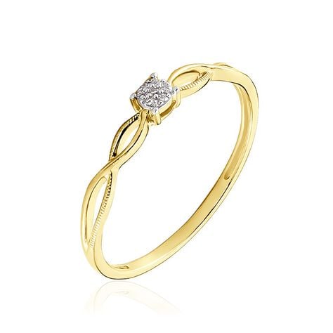 Bague Farila Or Jaune Diamant - Bagues solitaires Femme | Histoire d&rsquo;Or