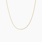 Chaine Iris Maille Gourmette Argent Dor&eacute; A L'Or 750/1000 - Chaines Unisex | Histoire d&rsquo;Or