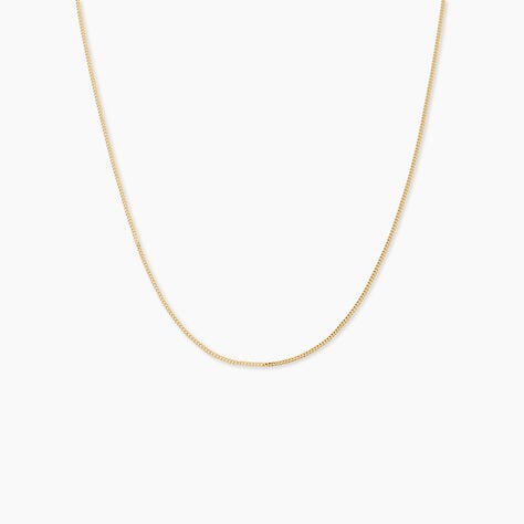 Chaine Iris Maille Gourmette Argent Dor&eacute; A L'Or 750/1000 - Chaines Unisex | Histoire d&rsquo;Or