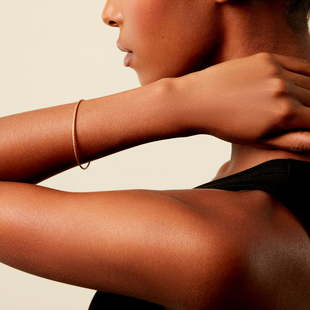 Bracelet Jonc Bohemian Plaqué Or Jaune - Bracelets joncs Femme | Histoire d’Or