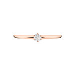 Bague Solitaire Natalia Or Rose Diamant - Bagues solitaires Femme | Histoire d&rsquo;Or