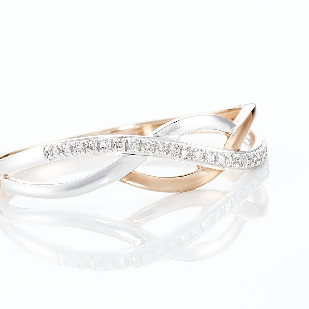Bague Batista Or Bicolore Diamant - Bagues avec pierre Femme | Histoire d’Or