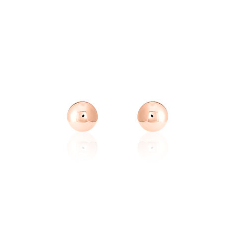 Boucles D'oreilles Puces Fidelia Boule Or Rose - Clous d'oreilles Femme | Histoire d’Or