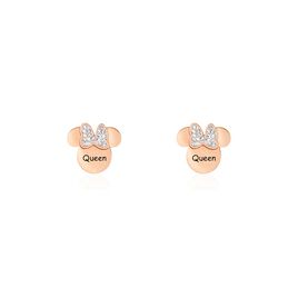 Boucles D'oreilles Puces Disney Acier Doré Rose Cristaux - Boucles d'oreilles fantaisie Femme | Histoire d’Or