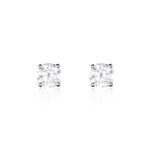 Boucles D'oreilles Puces Or Blanc Victoria Diamants - Clous d'oreilles Femme | Histoire d&rsquo;Or