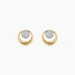 Boucles D'oreilles Puces Liana Or Jaune Diamant - Boucles d'oreilles pierres pr&eacute;cieuses Femme | Histoire d&rsquo;Or