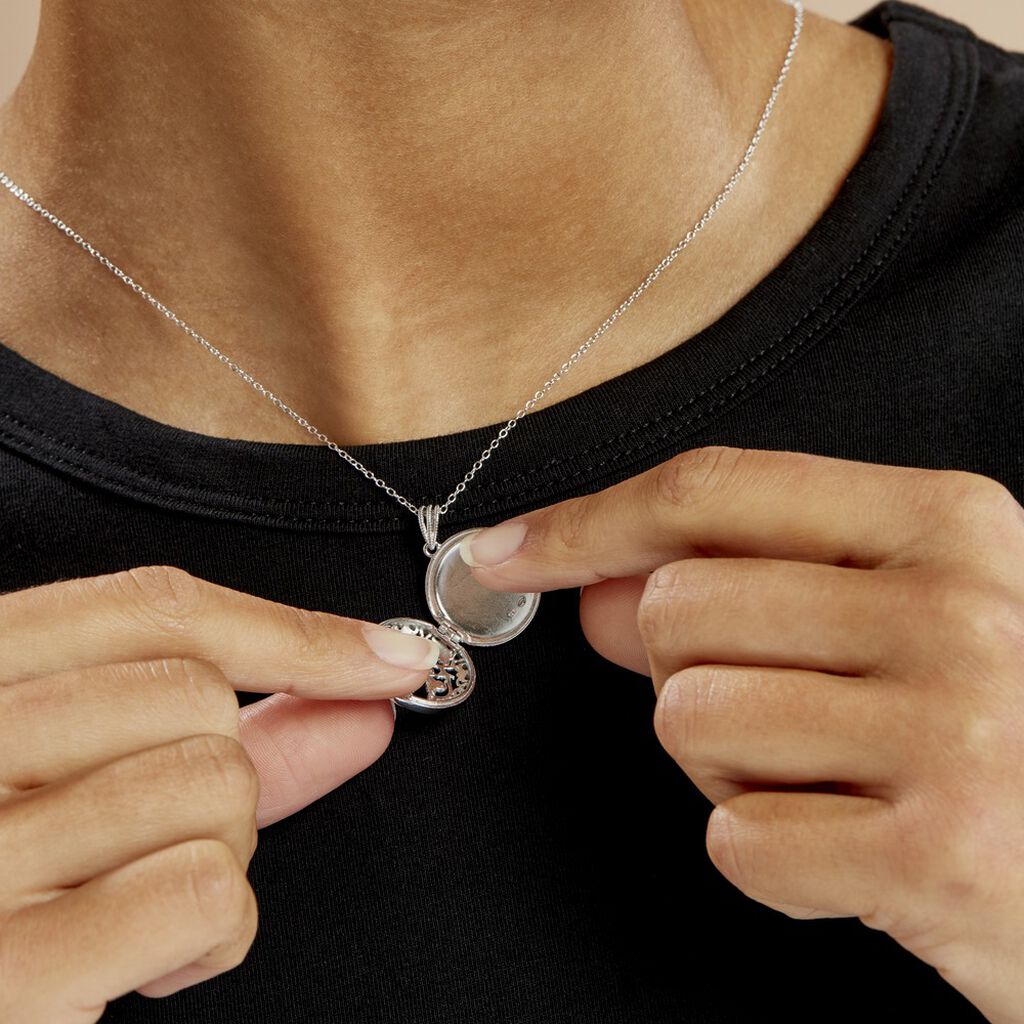Collier Sautoir Fantine Argent Blanc Oxyde De Zirconium - Sautoirs Femme | Histoire d’Or