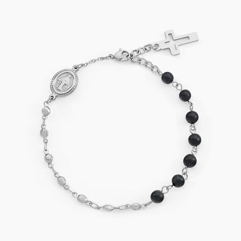 Bracelet Maximus Acier Blanc Onyx - Bracelets Homme | Histoire d’Or