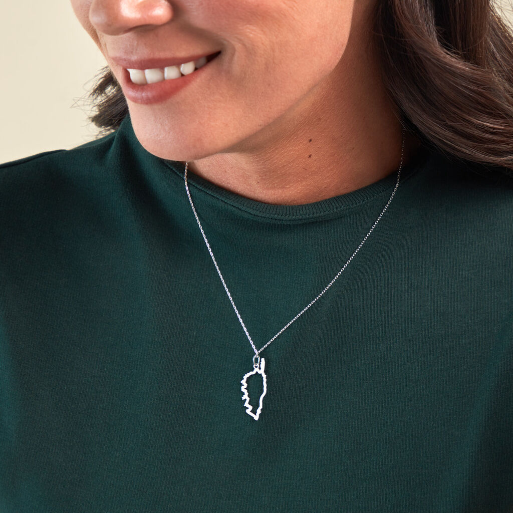 Pendentif Corsica Or Blanc - Pendentifs Famille | Histoire d’Or