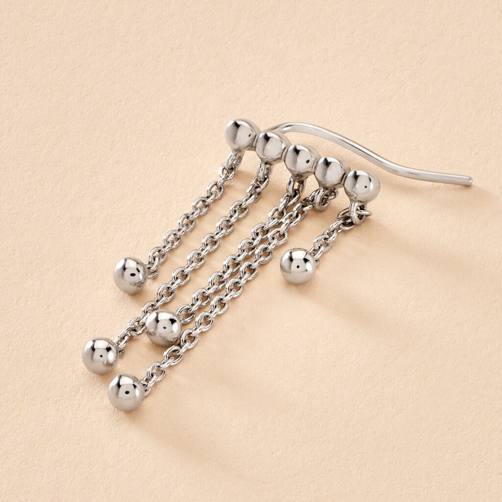 Bijou D'oreille Unitaire Fancy Argent Blanc - Boucles d'oreilles fantaisie Femme | Histoire d’Or
