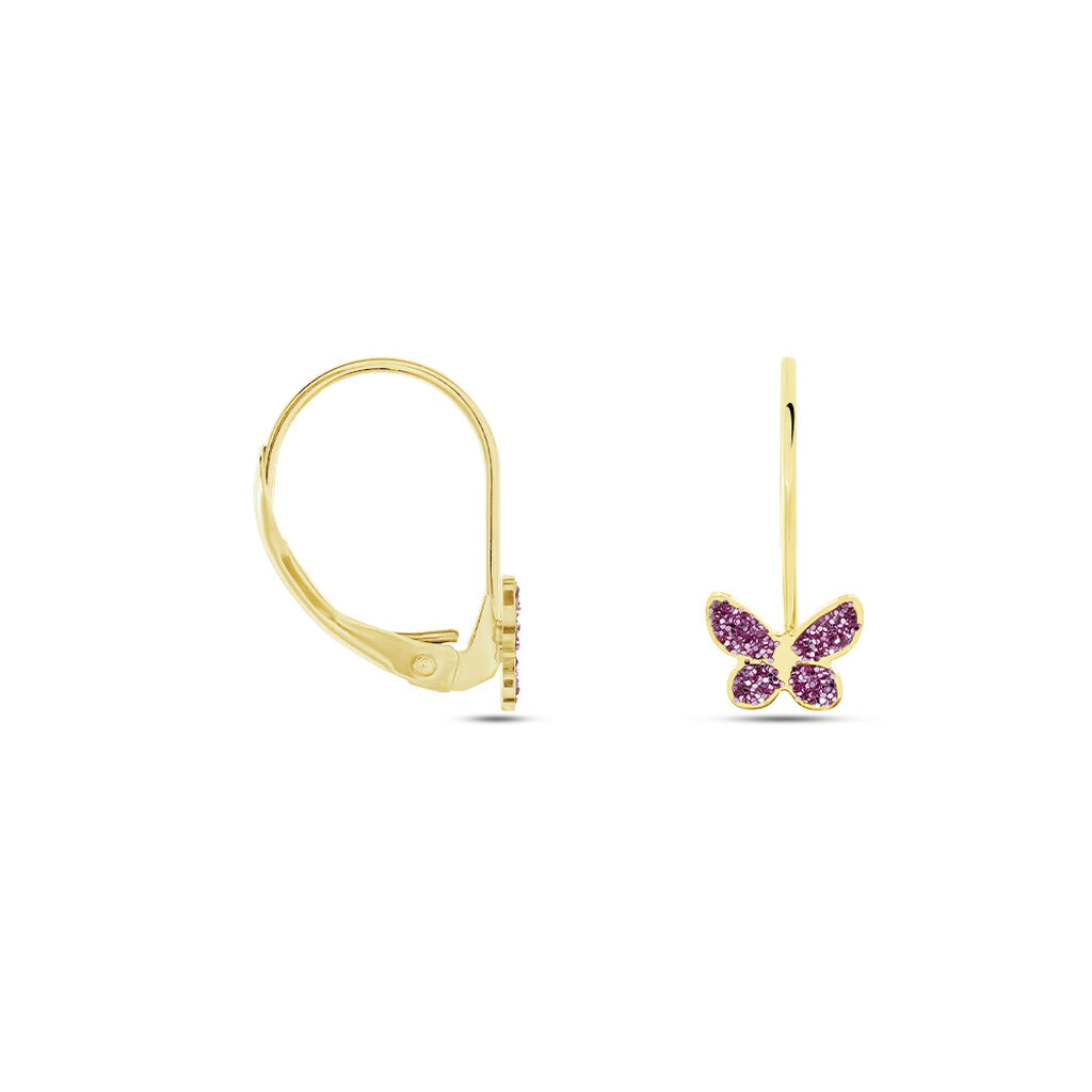 Boucles D'oreilles Pendantes Or Jaune Alyssia - Boucles d'oreilles pendantes Enfant | Histoire d’Or