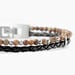 Bracelet Jourdan Cuir De Vache Noir Oeil De Tigre - Bracelets Homme | Histoire d&rsquo;Or