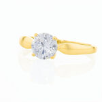 Bague Solitaire Illyana Or Jaune Oxyde De Zirconium - Bagues solitaires Femme | Histoire d&rsquo;Or