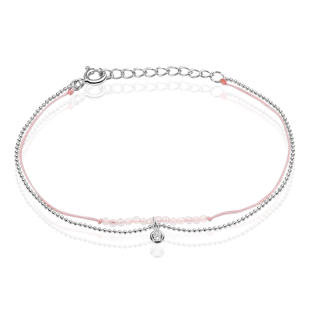 Bracelet Rafaela Argent Blanc Quartz - Bracelets cordon Femme | Histoire d’Or